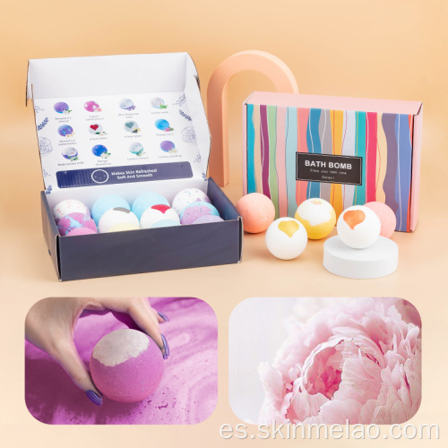 Set de bomba de baño para niños Rainbow Fizzy Heart con forma de